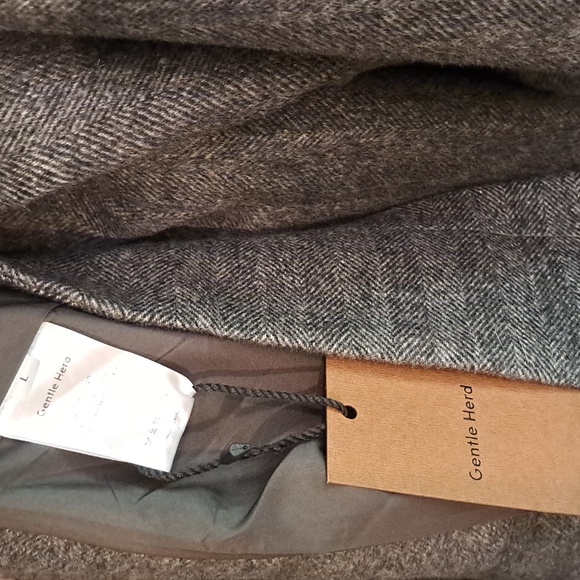 NWT Single Breasted Wool-Cashmere Overcoat (Grey) - Gentle Herd - Picture 15 of 16